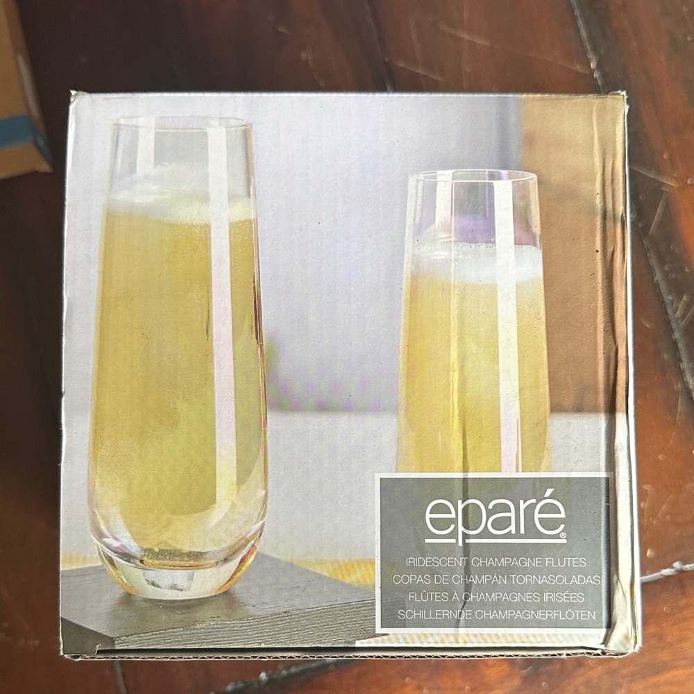 Eparé Iridescent Champagne Flutes